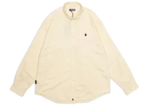 A Bathing Ape One Point Oxford L/S Shirt in Beige xld
