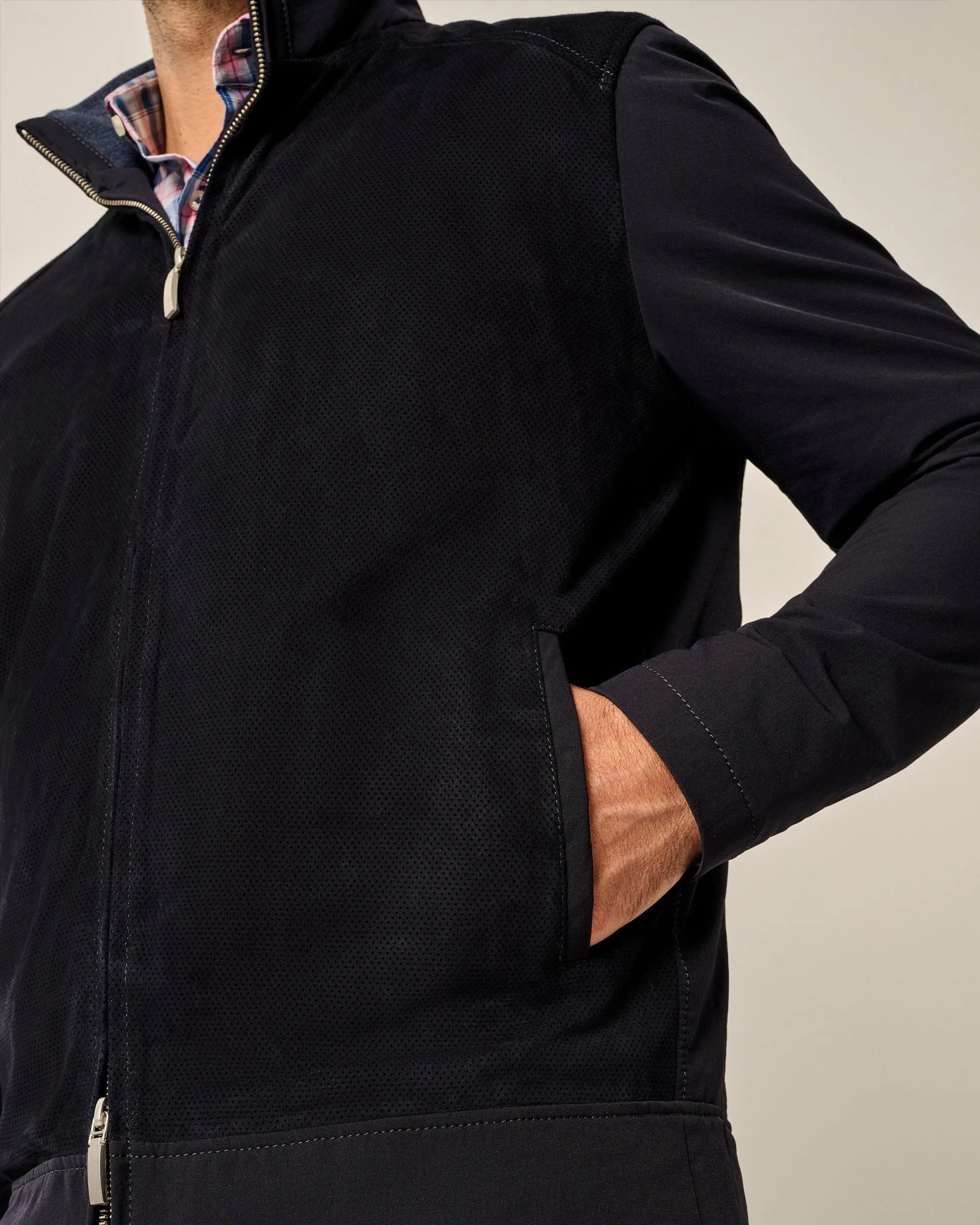Agnelli Suede Mixed Media Jacket
