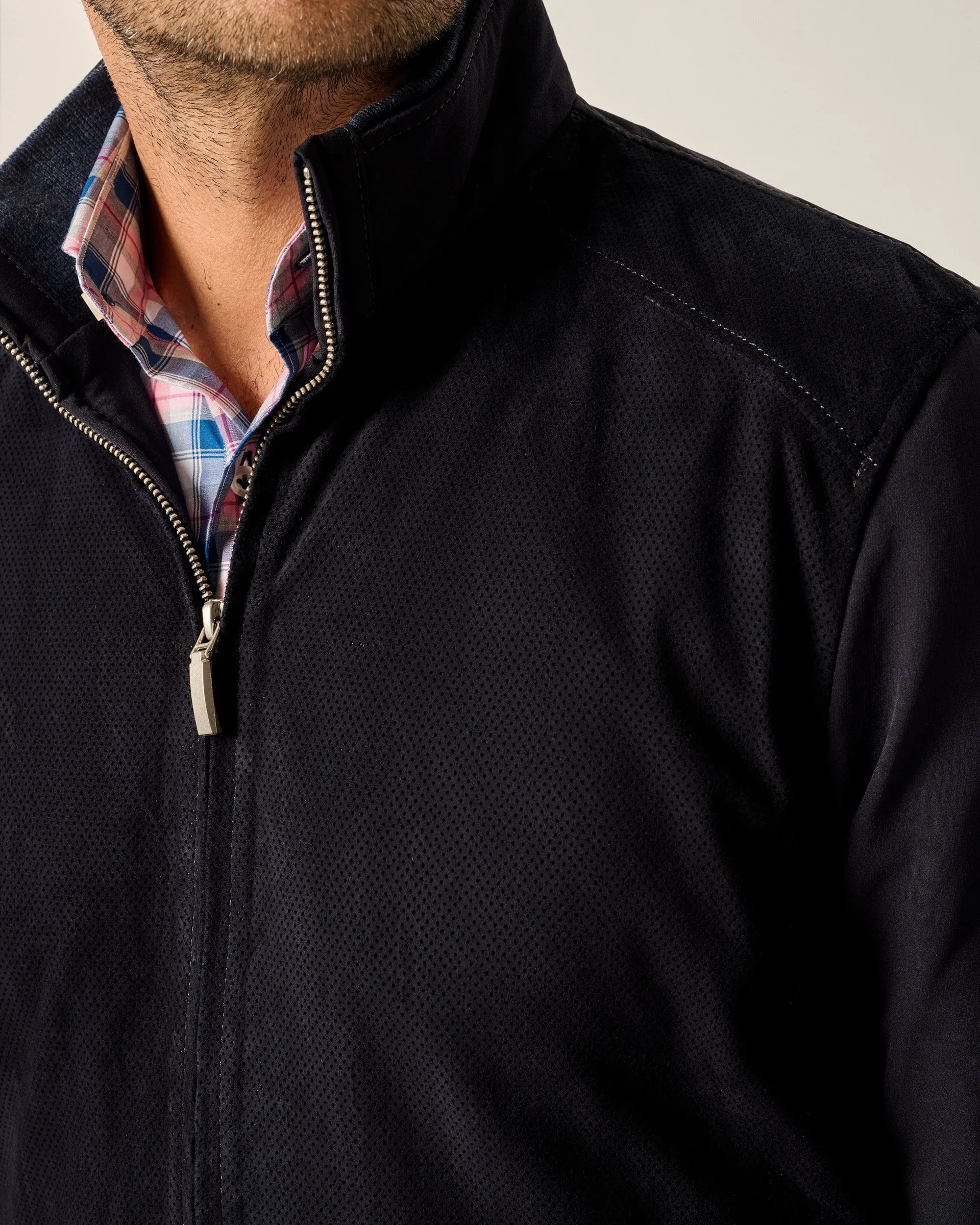 Agnelli Suede Mixed Media Jacket