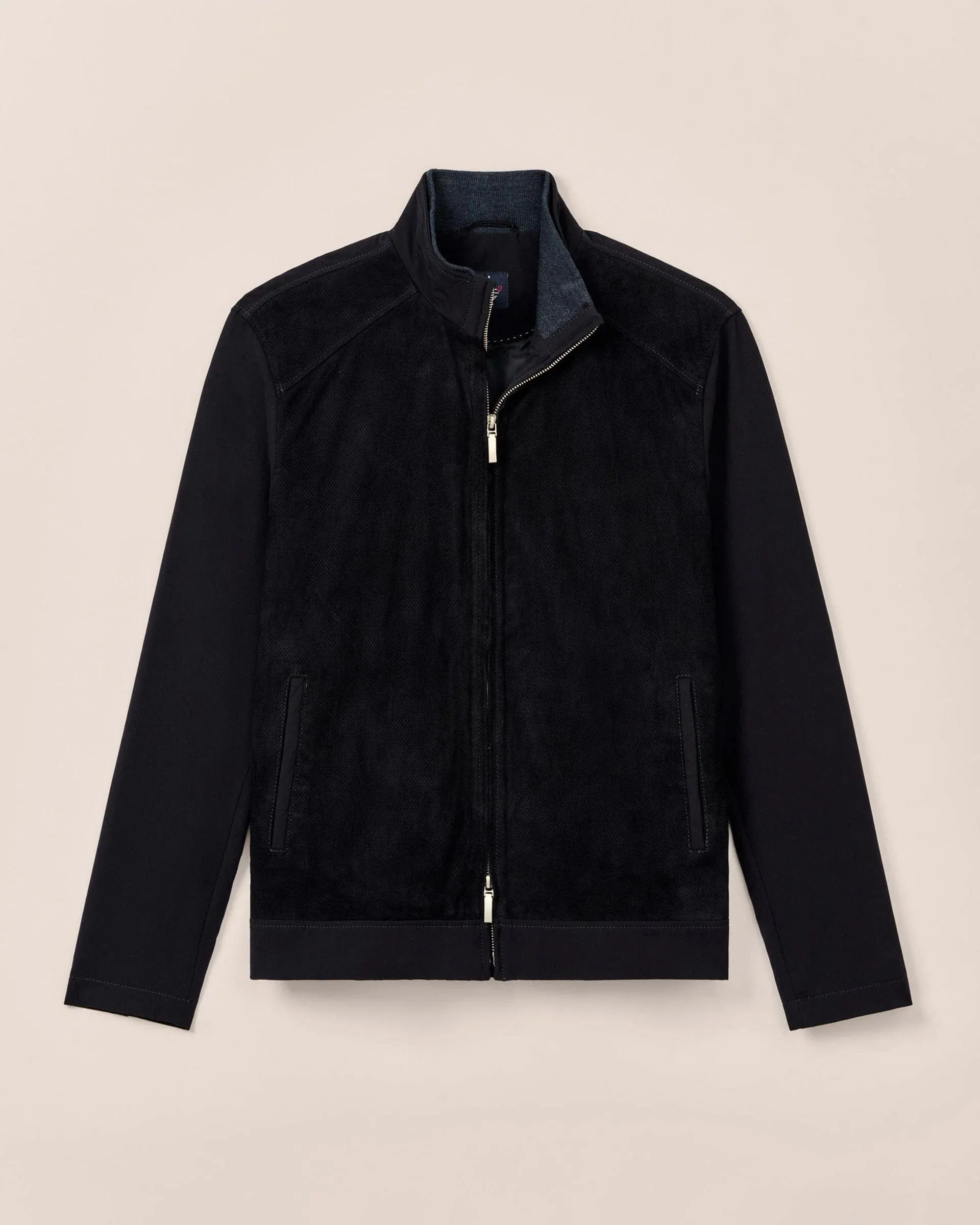 Agnelli Suede Mixed Media Jacket