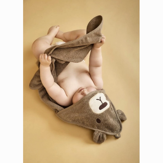 Aki Hooded Baby Towel VARIOUS COLOURS