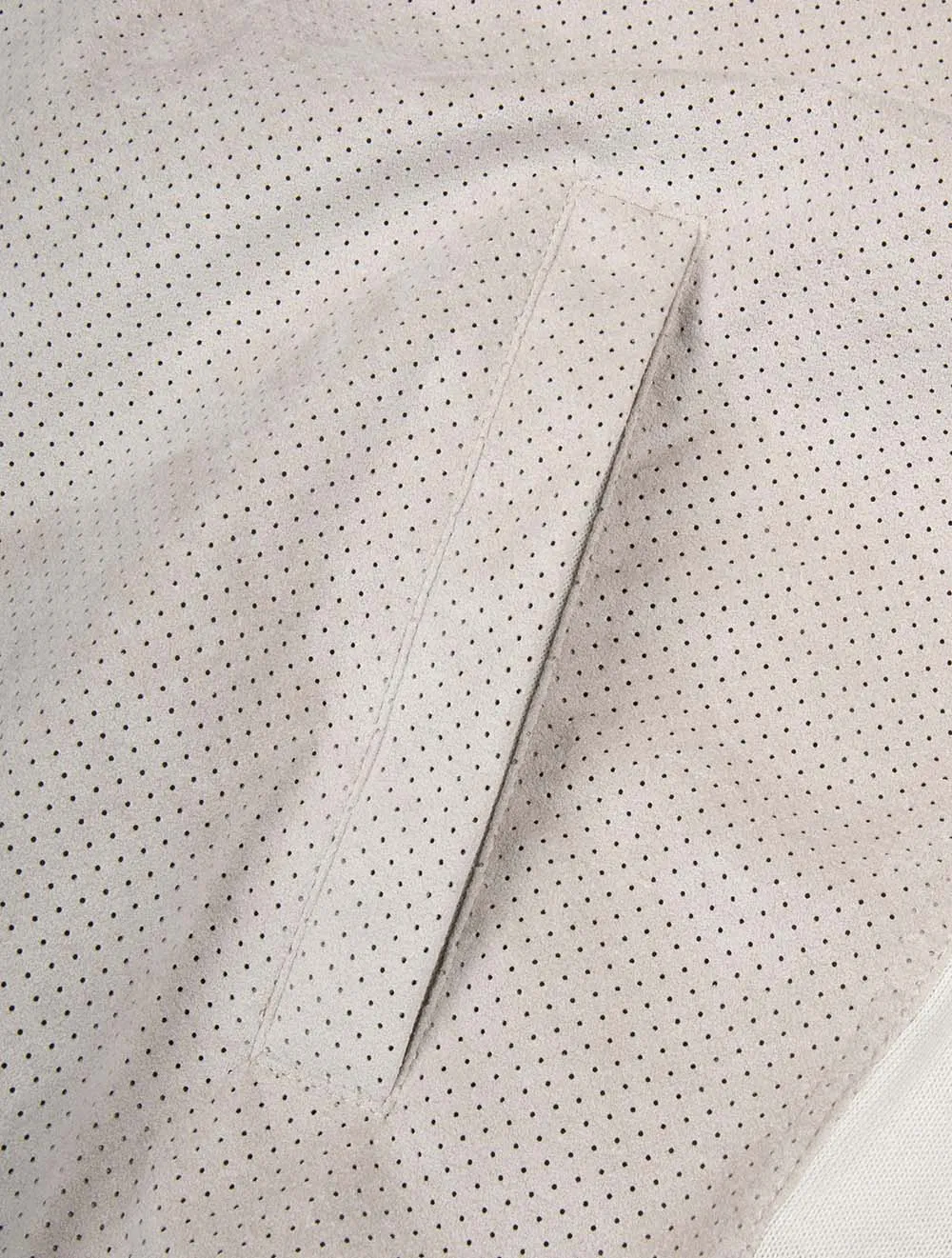 Alcantara & Cotton Zip Through Jacket Beige