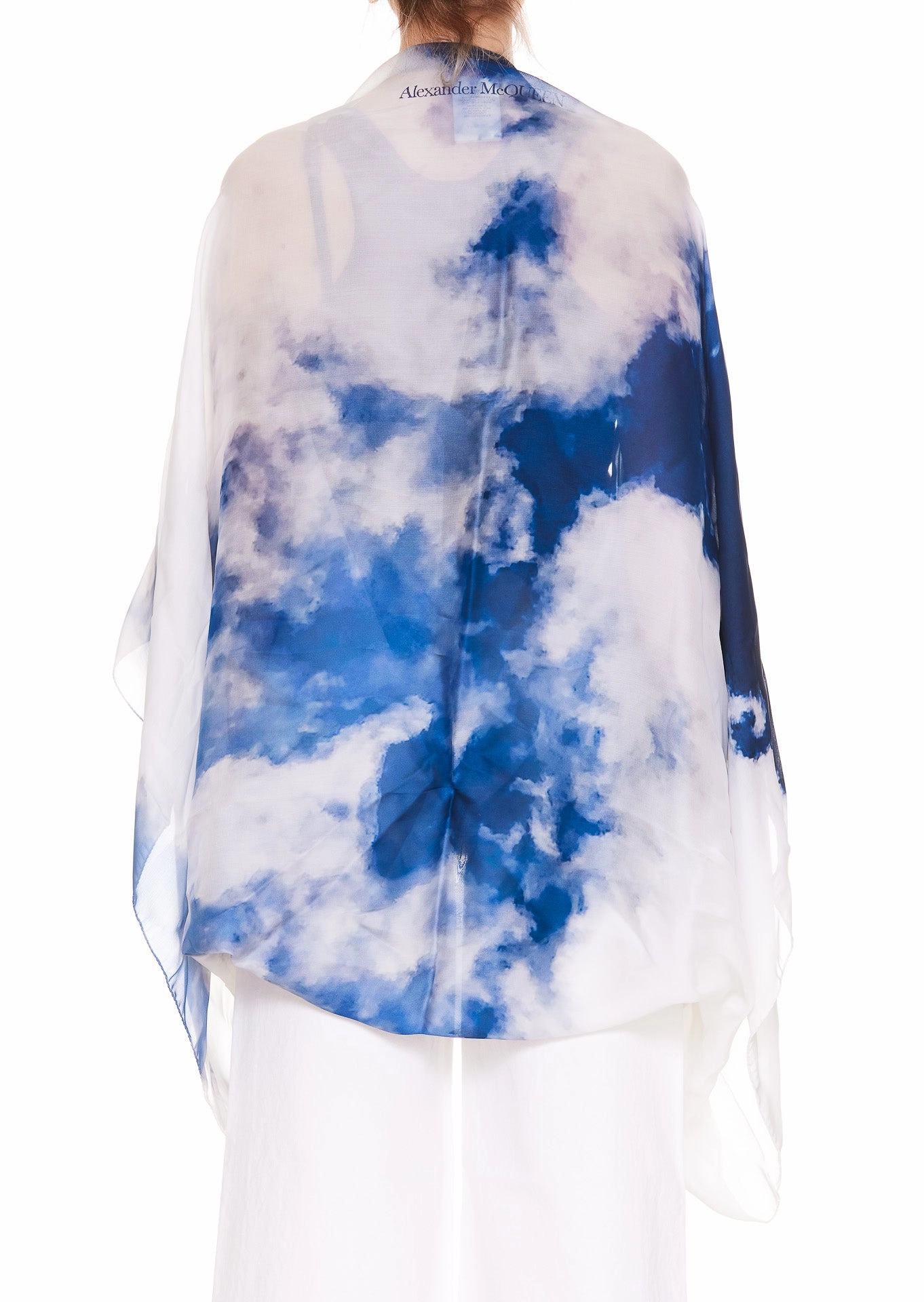 Alexander McQueen Tie-Dye Print Cape
