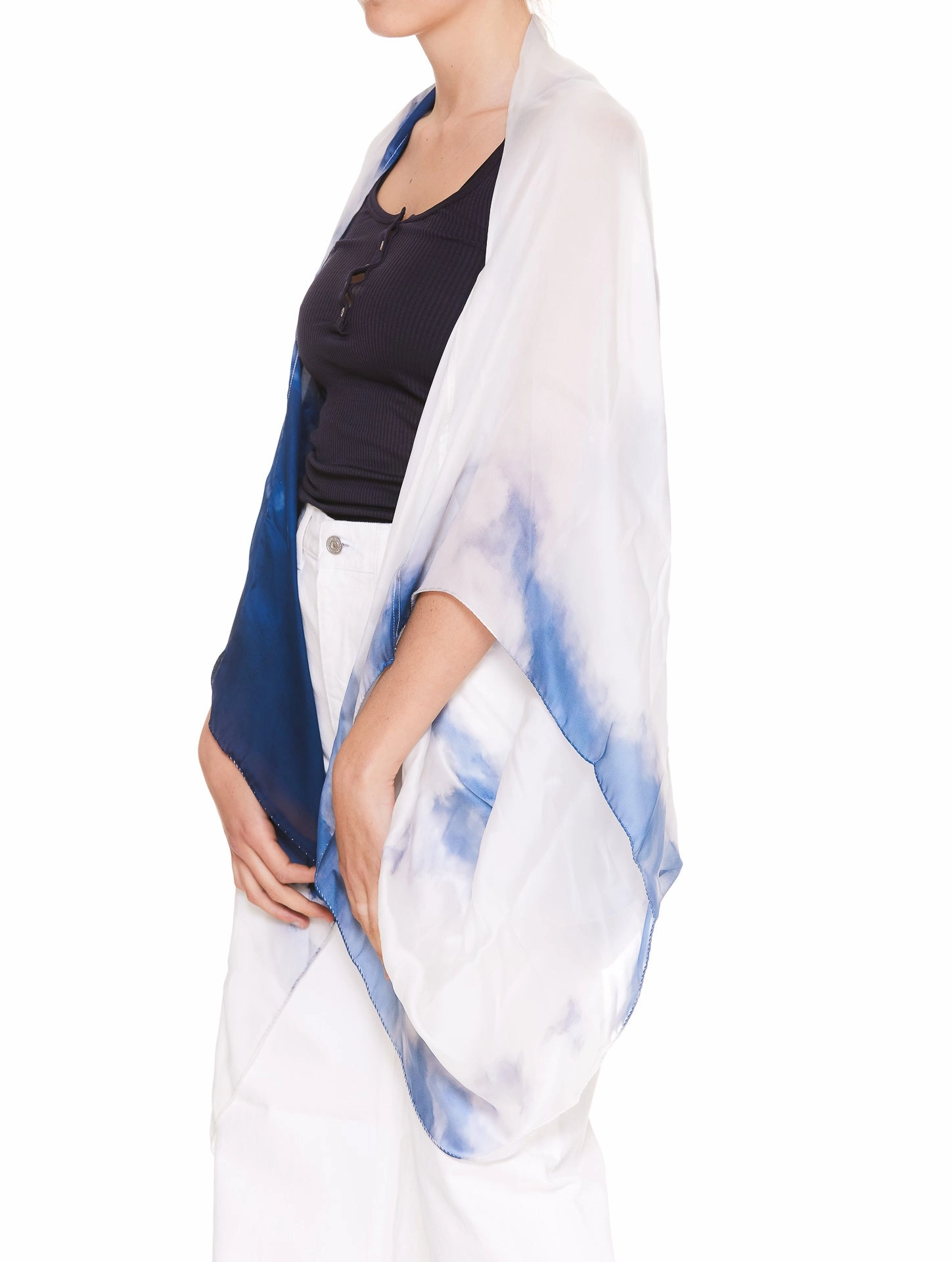 Alexander McQueen Tie-Dye Print Cape