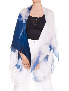 Alexander McQueen Tie-Dye Print Cape