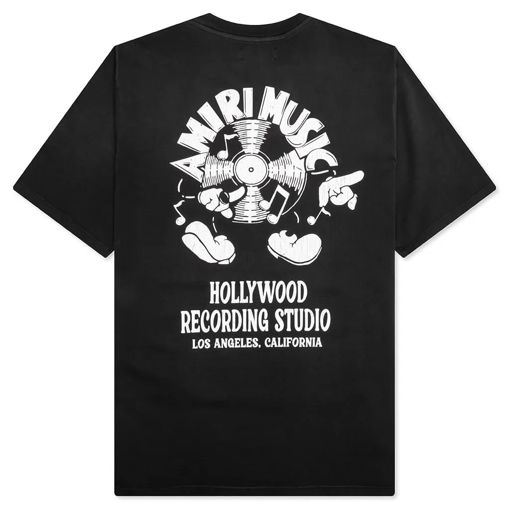Amiri Music Record Tee - Black