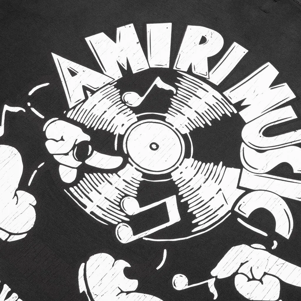 Amiri Music Record Tee - Black