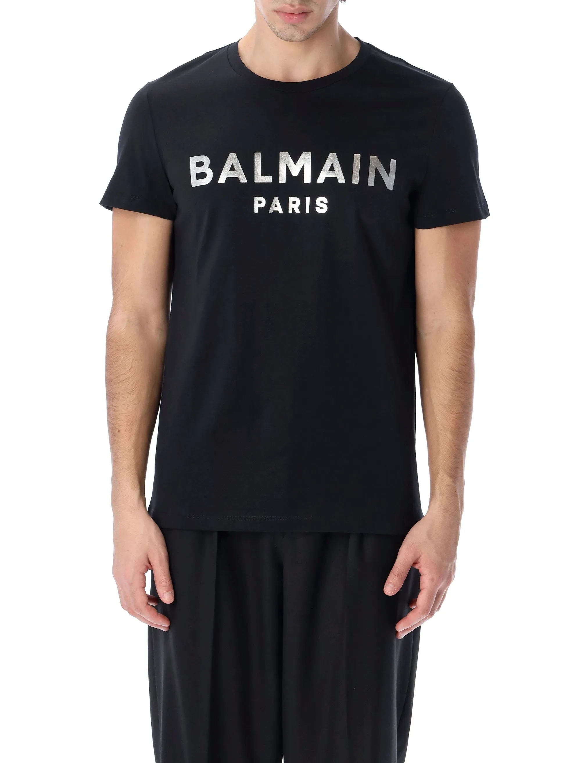 Balmain Logo Printed Crewneck T-Shirt