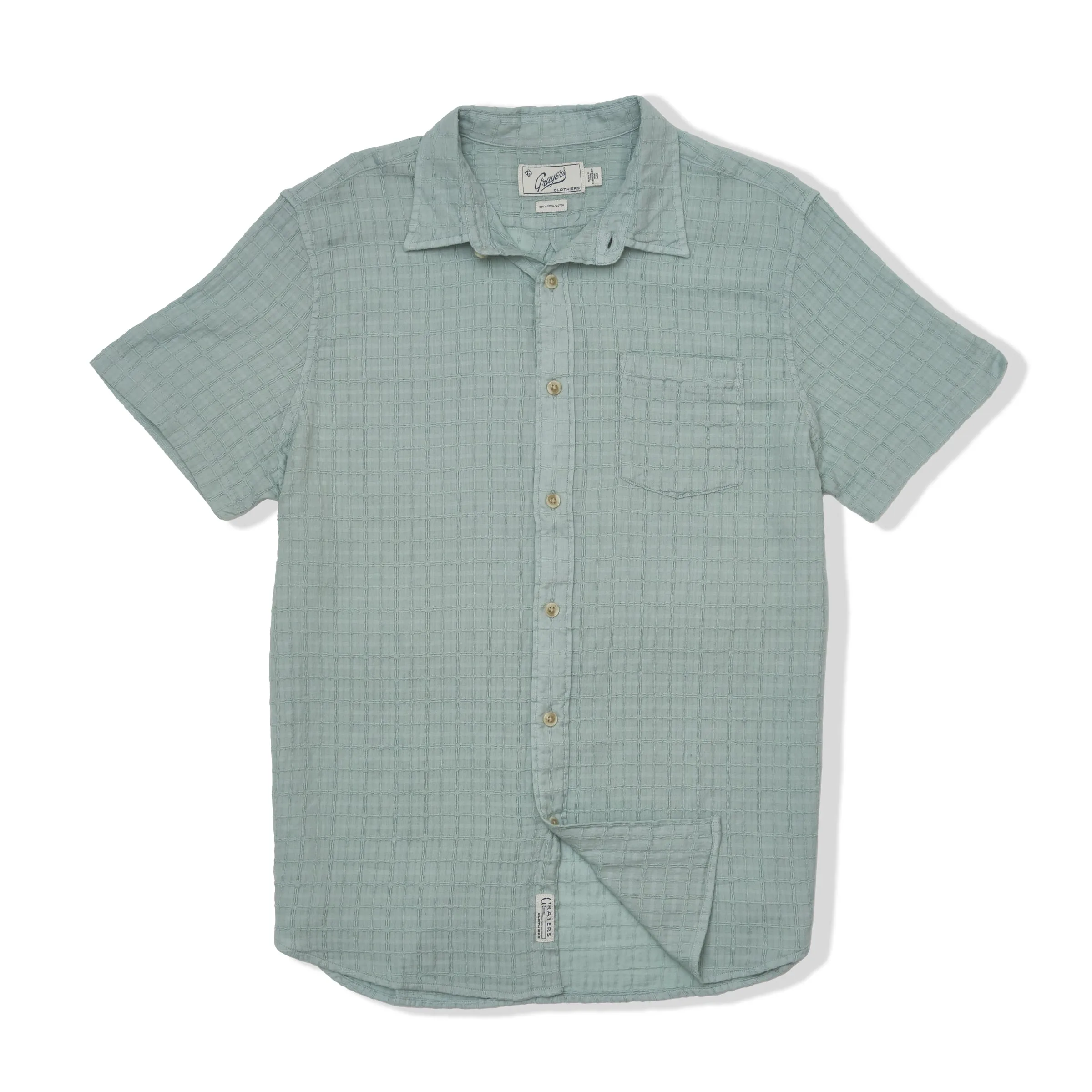 Bamboo Dobby Short Sleeve Shirt - Abyss
