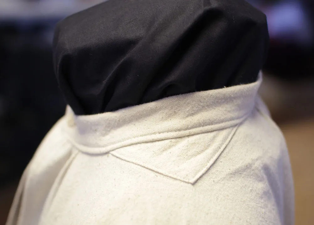 Banded Collar Shirt in Osnaburg