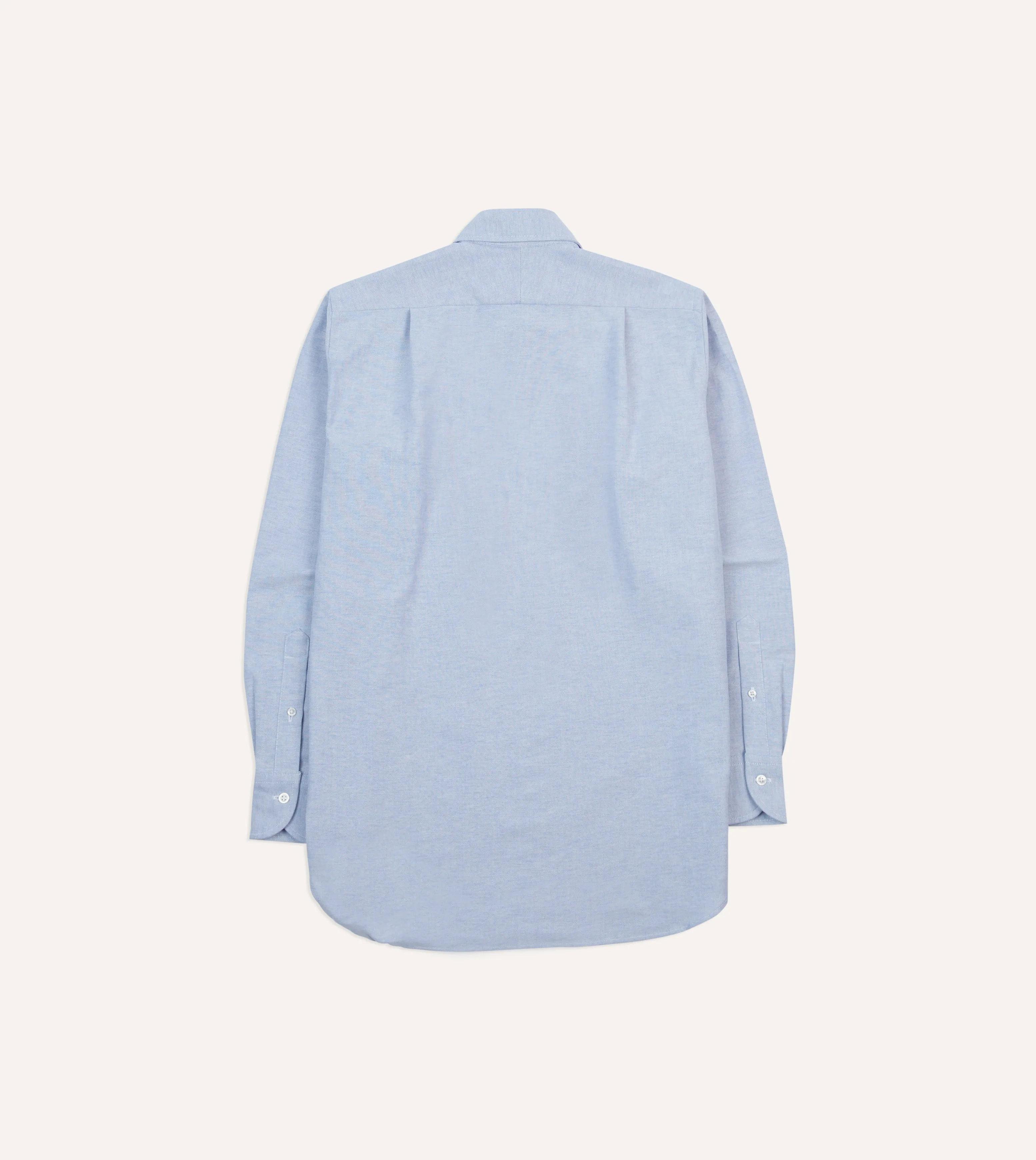 Blue Cotton Oxford Cloth Long Point Collar Shirt