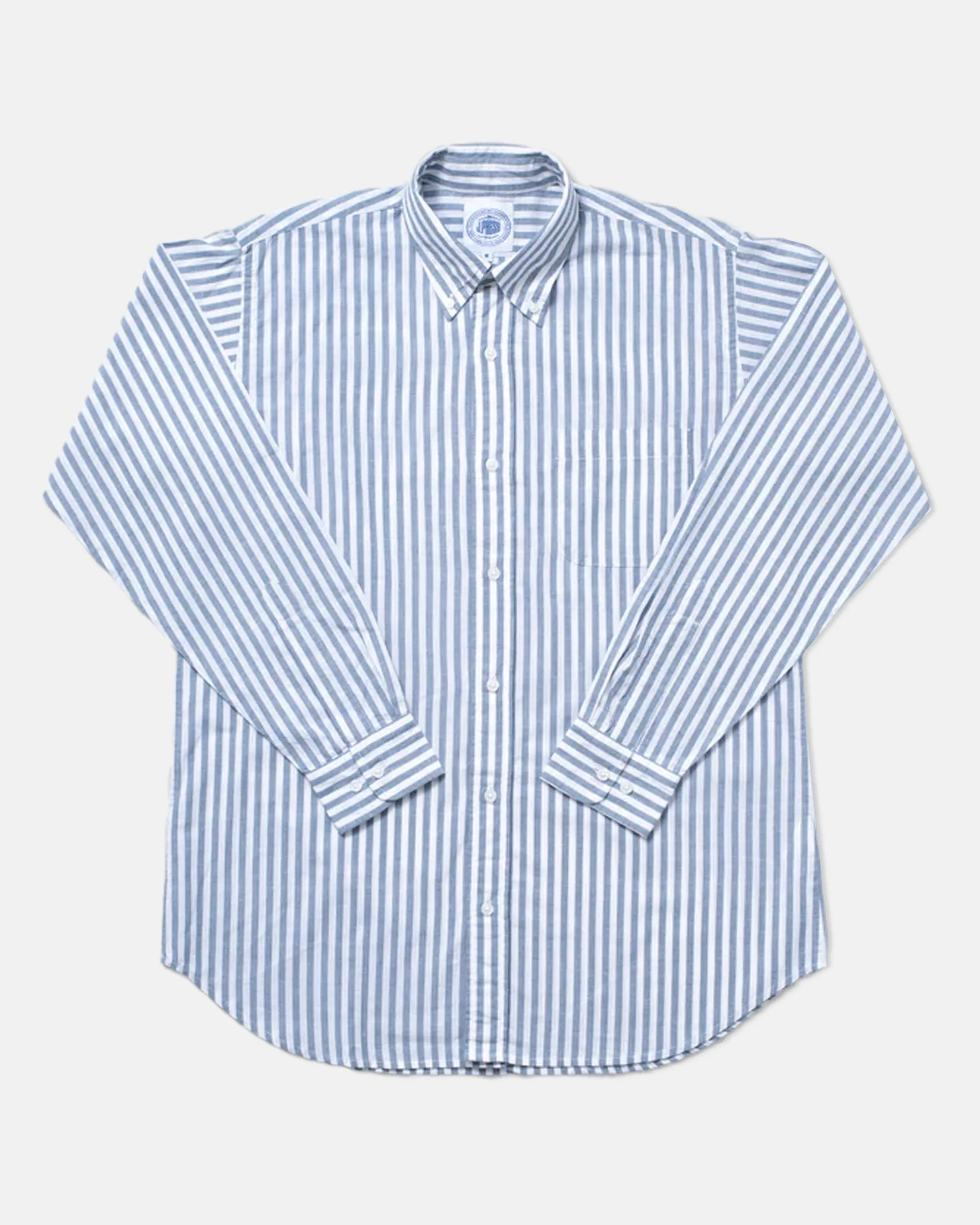 BLUE/ WHITE CANDY STRIPE SHIRT