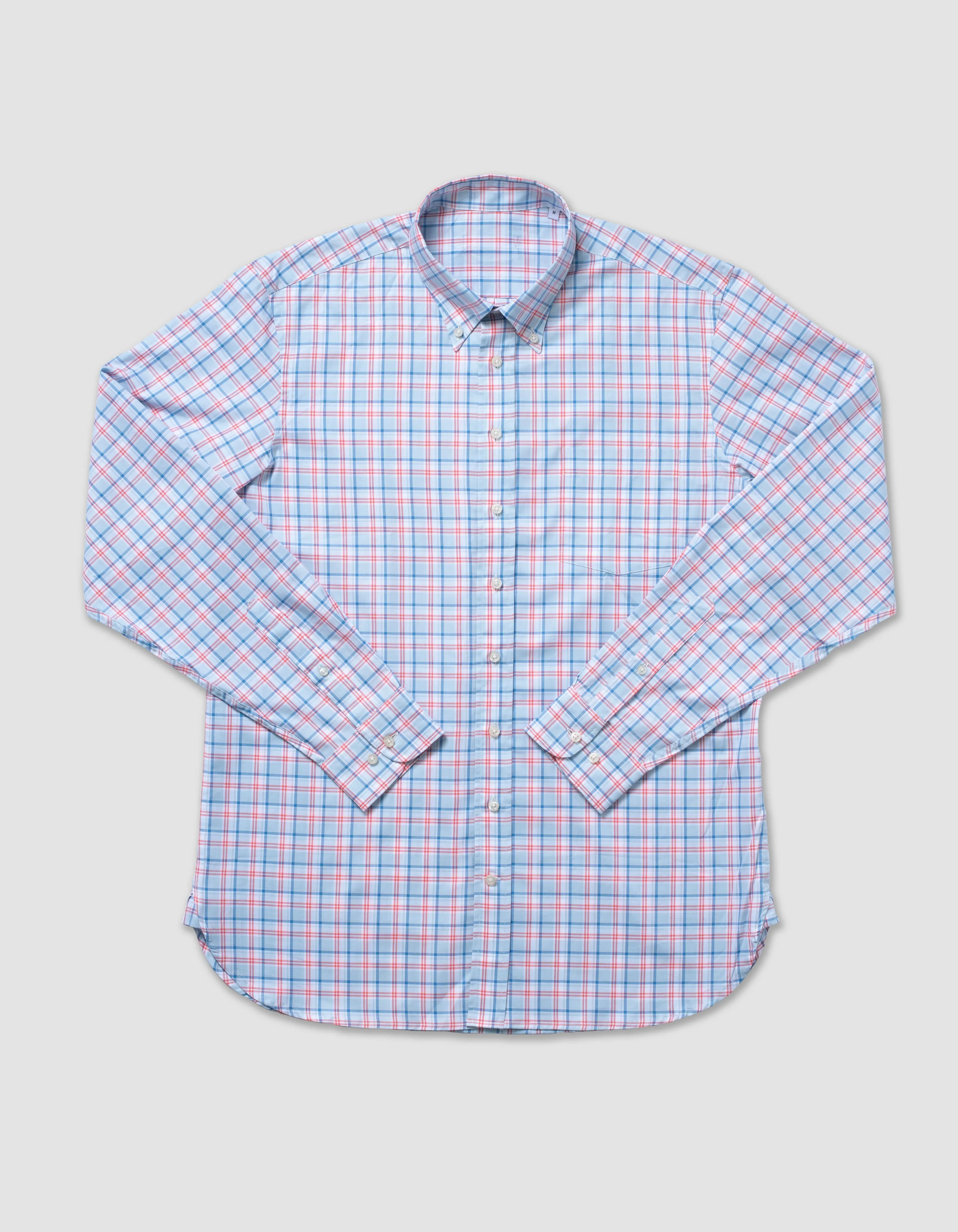 BLUE/MINT/RED WINDOWPANE SHIRT