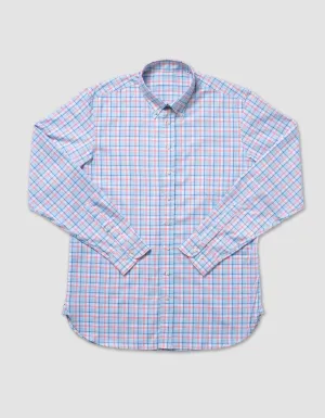 BLUE/MINT/RED WINDOWPANE SHIRT