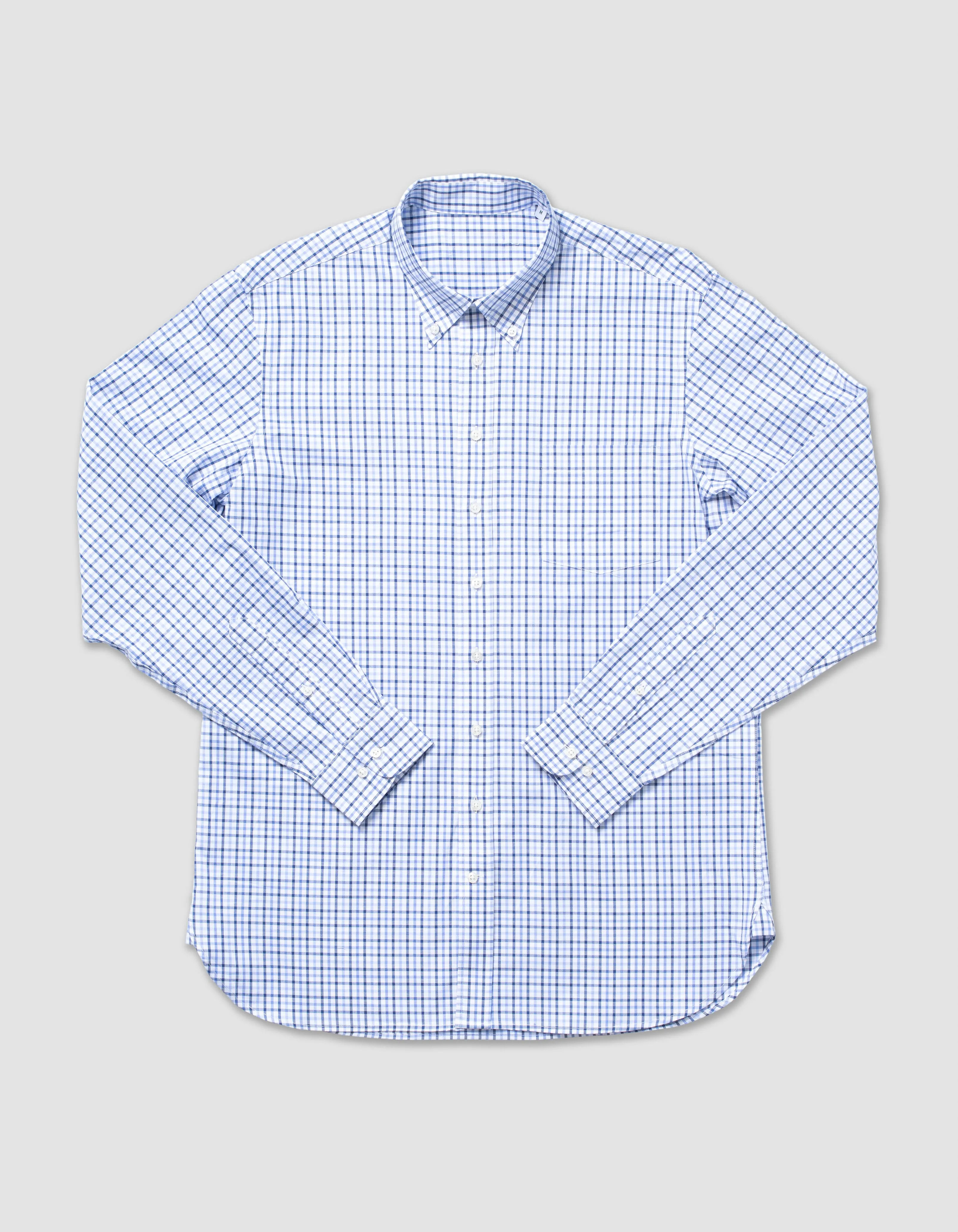 BLUE/NAVY CHECK SHIRT - BLUE/NAVY