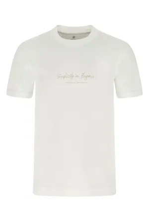 Brunello Cucinelli Logo Printed Crewneck T-Shirt