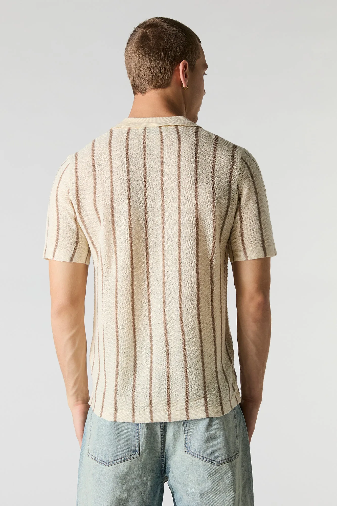 Cardigan en tricot rayé