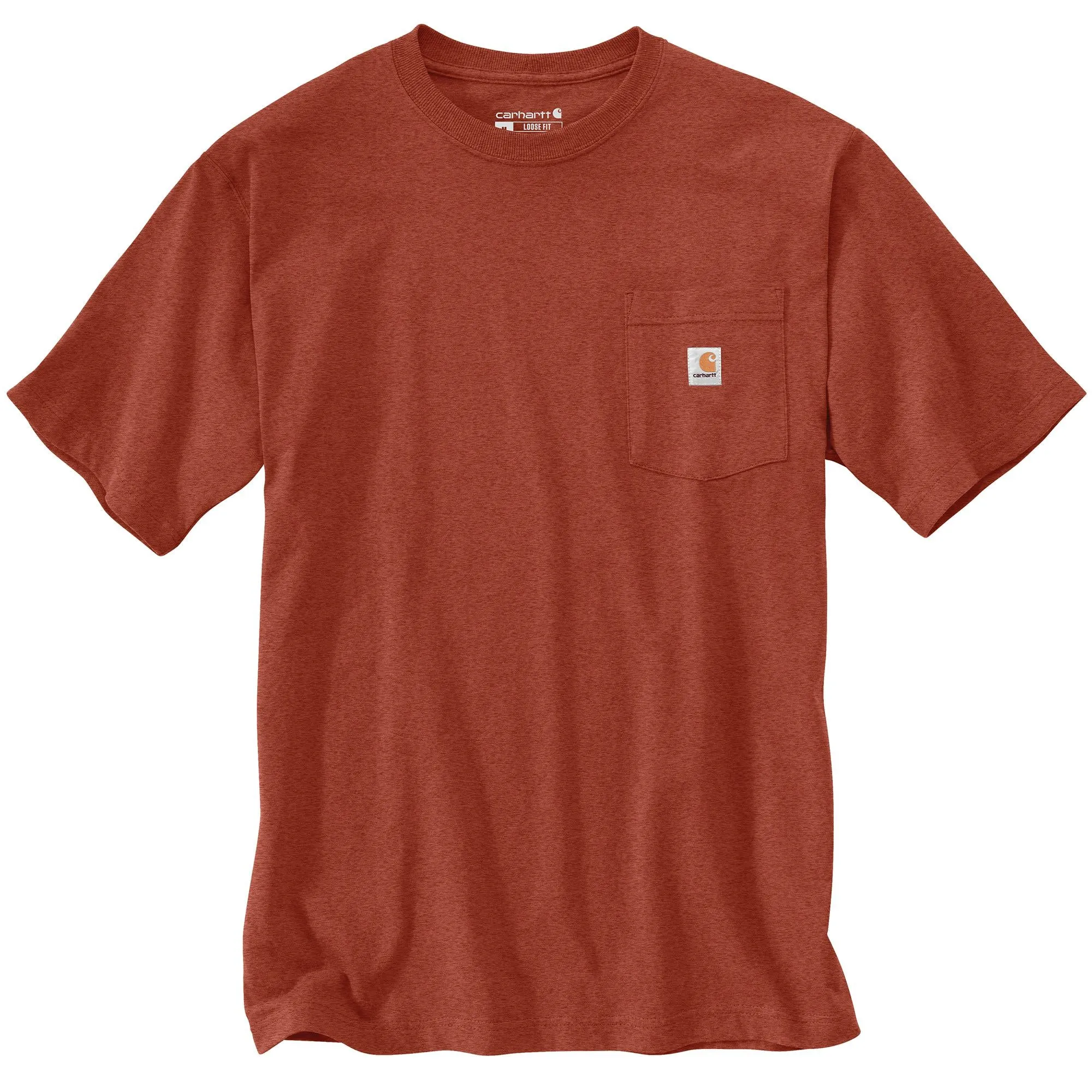 Carhartt Men's Short Sleeve Pocket T-Shirt_Saddle Red Heather