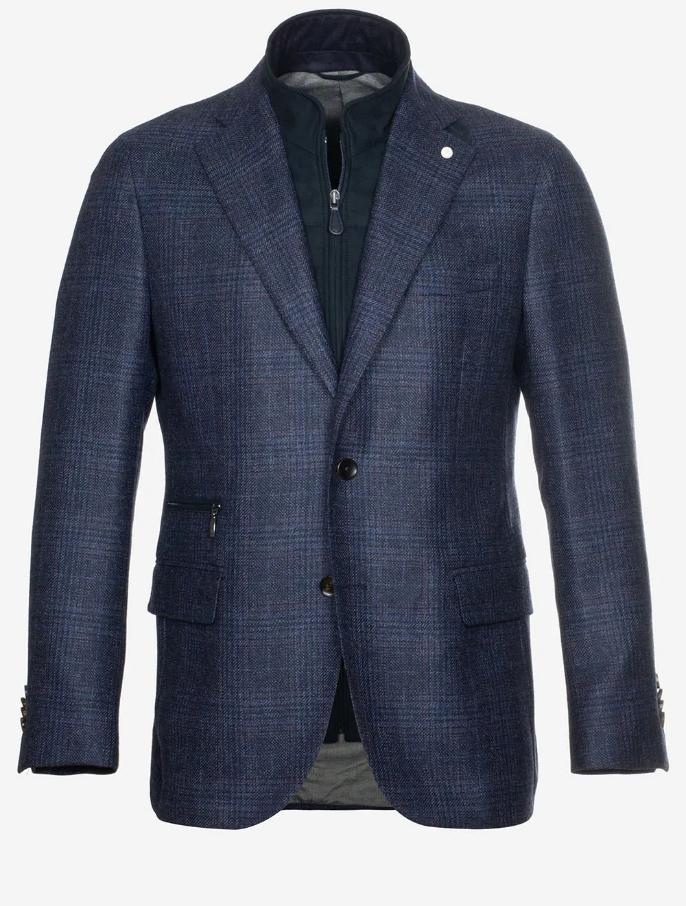 Check Scooter Jacket Navy