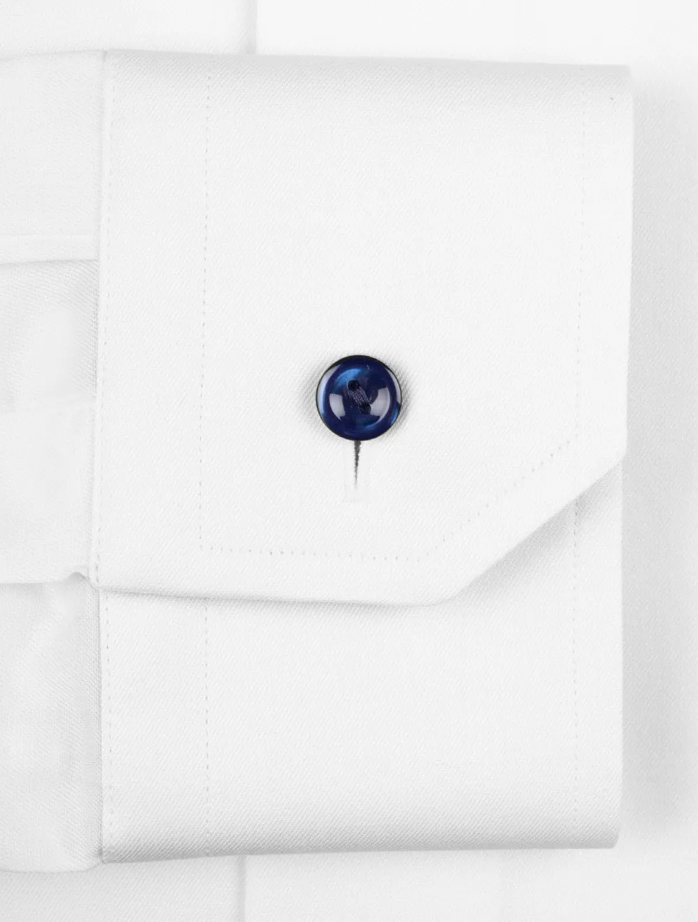 Contemporary Inlay with Contrast Button White