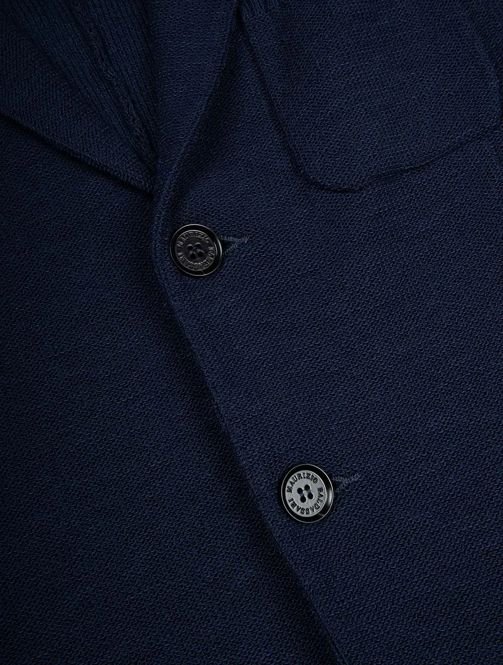 Cotton Knit Jacket Navy