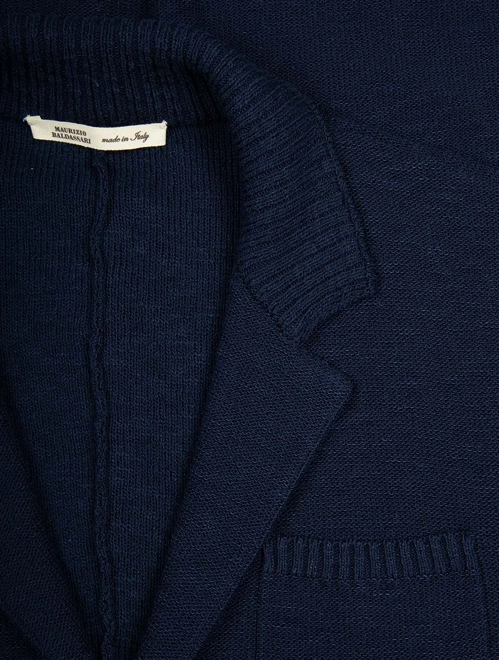 Cotton Knit Jacket Navy