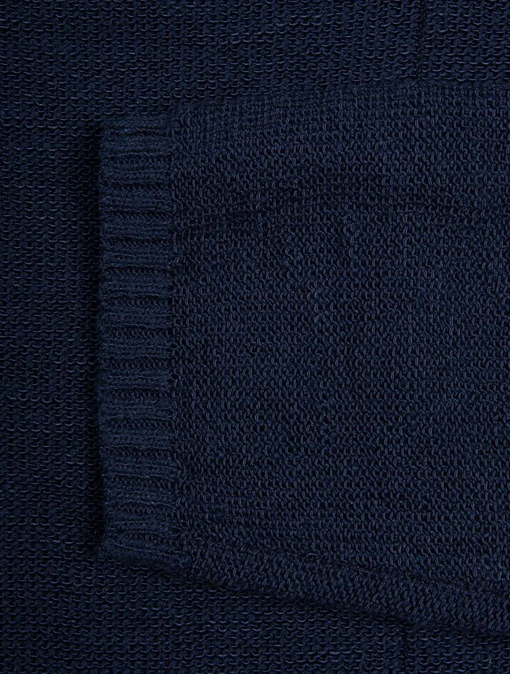 Cotton Knit Jacket Navy