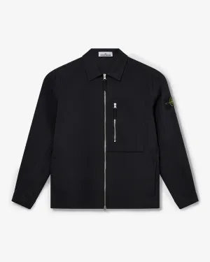 Cotton Nylon Drill Overshirt Navy Blue