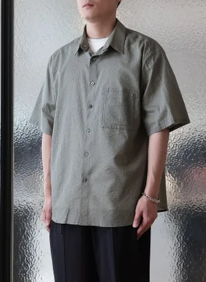 Cotton Seersuckers Short Sleeves Shirt