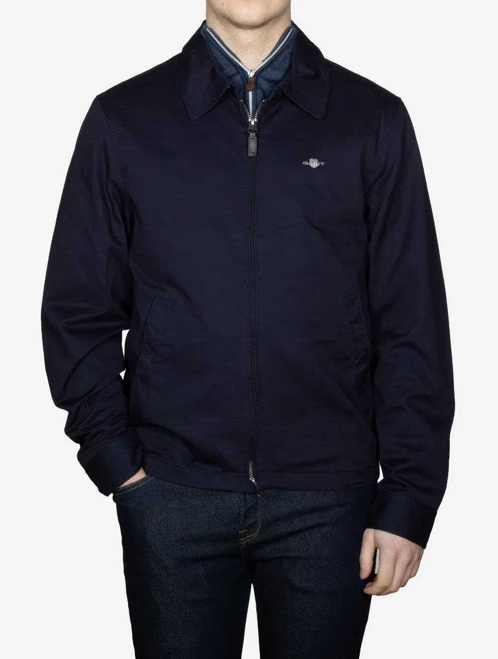 Cotton Windcheater Jacket Evening Blue
