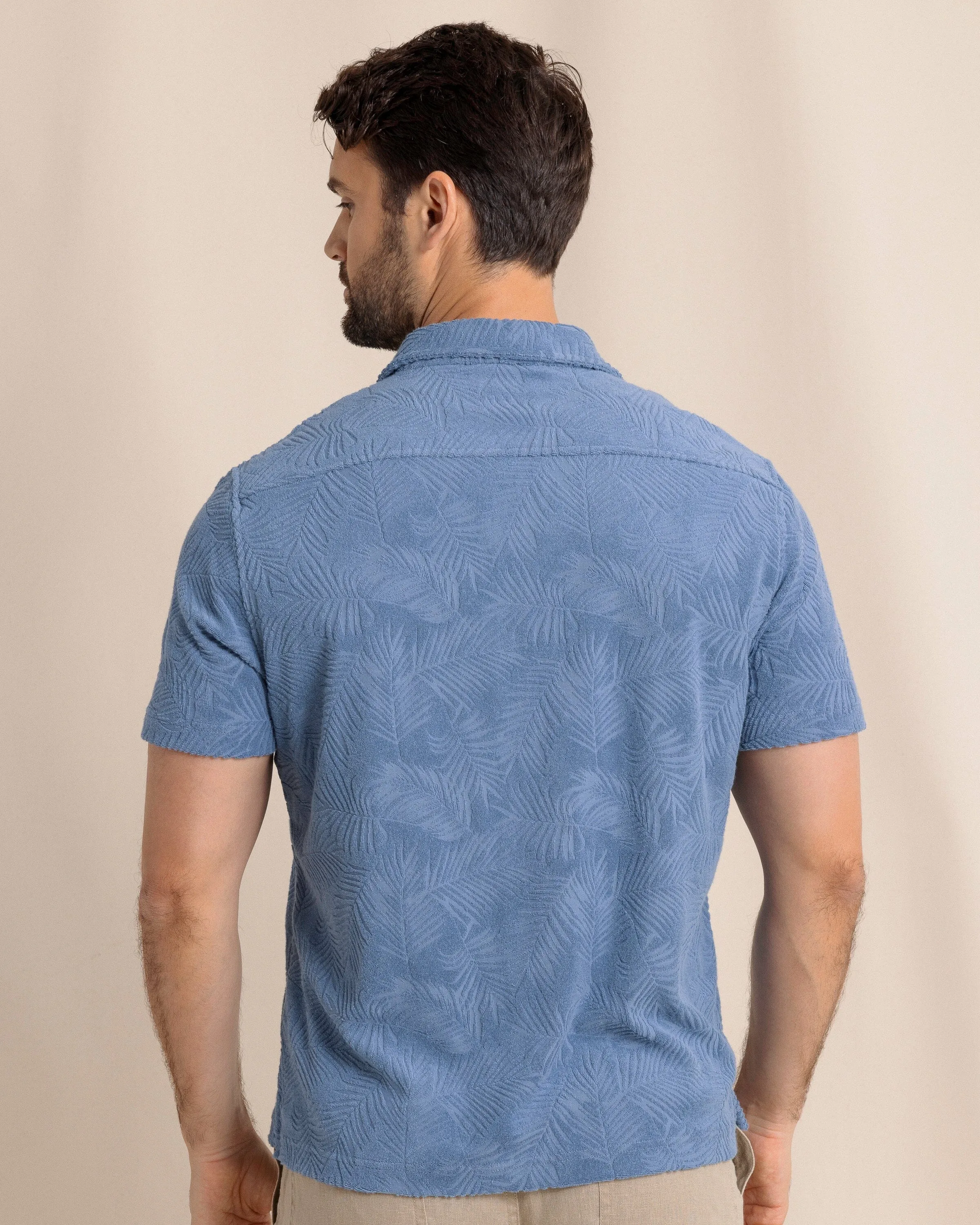 Crystal Beach Terry Short Sleeve Camp Shirt