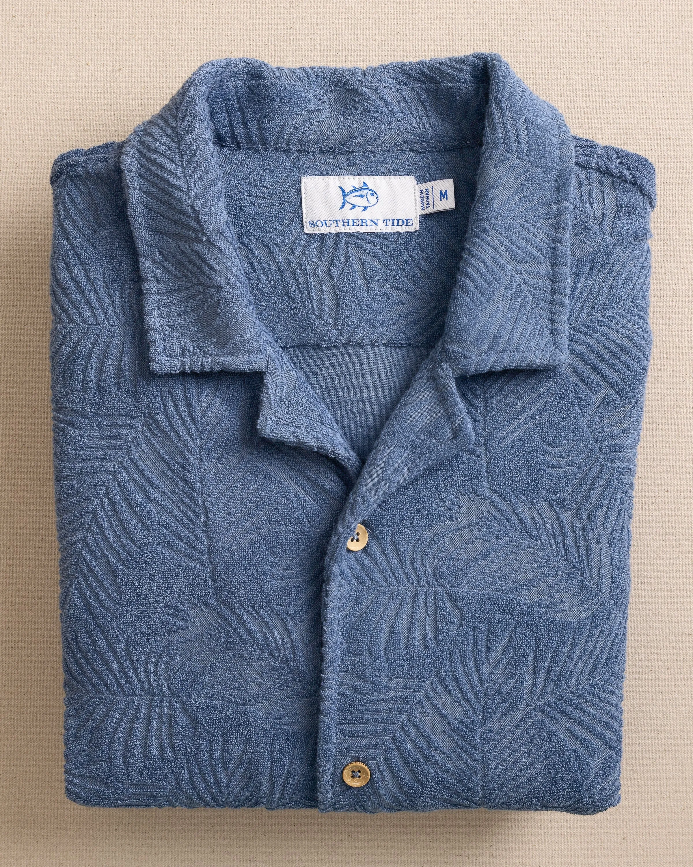 Crystal Beach Terry Short Sleeve Camp Shirt