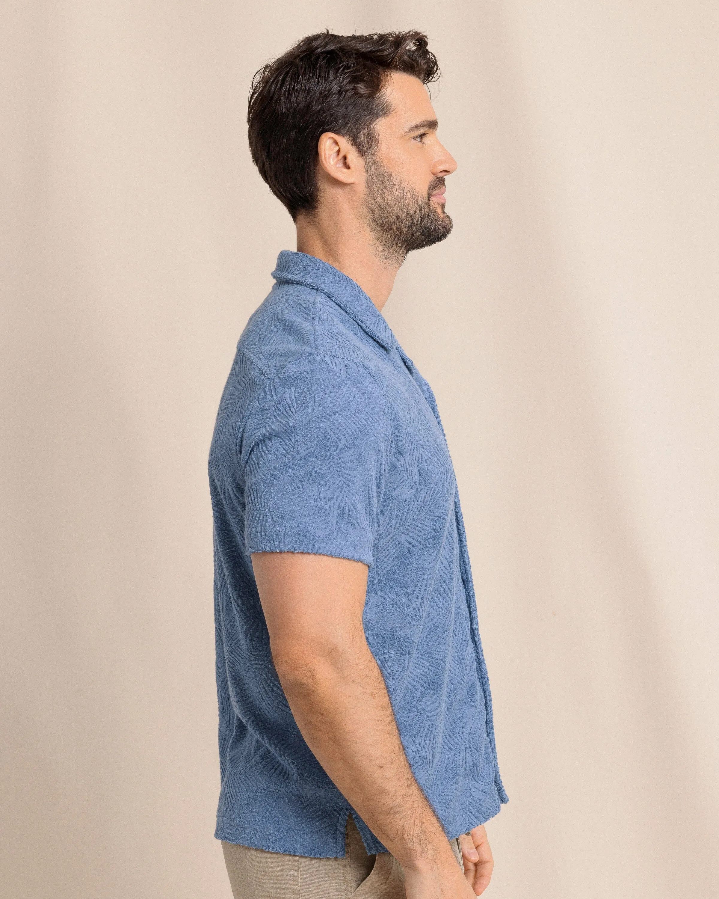 Crystal Beach Terry Short Sleeve Camp Shirt
