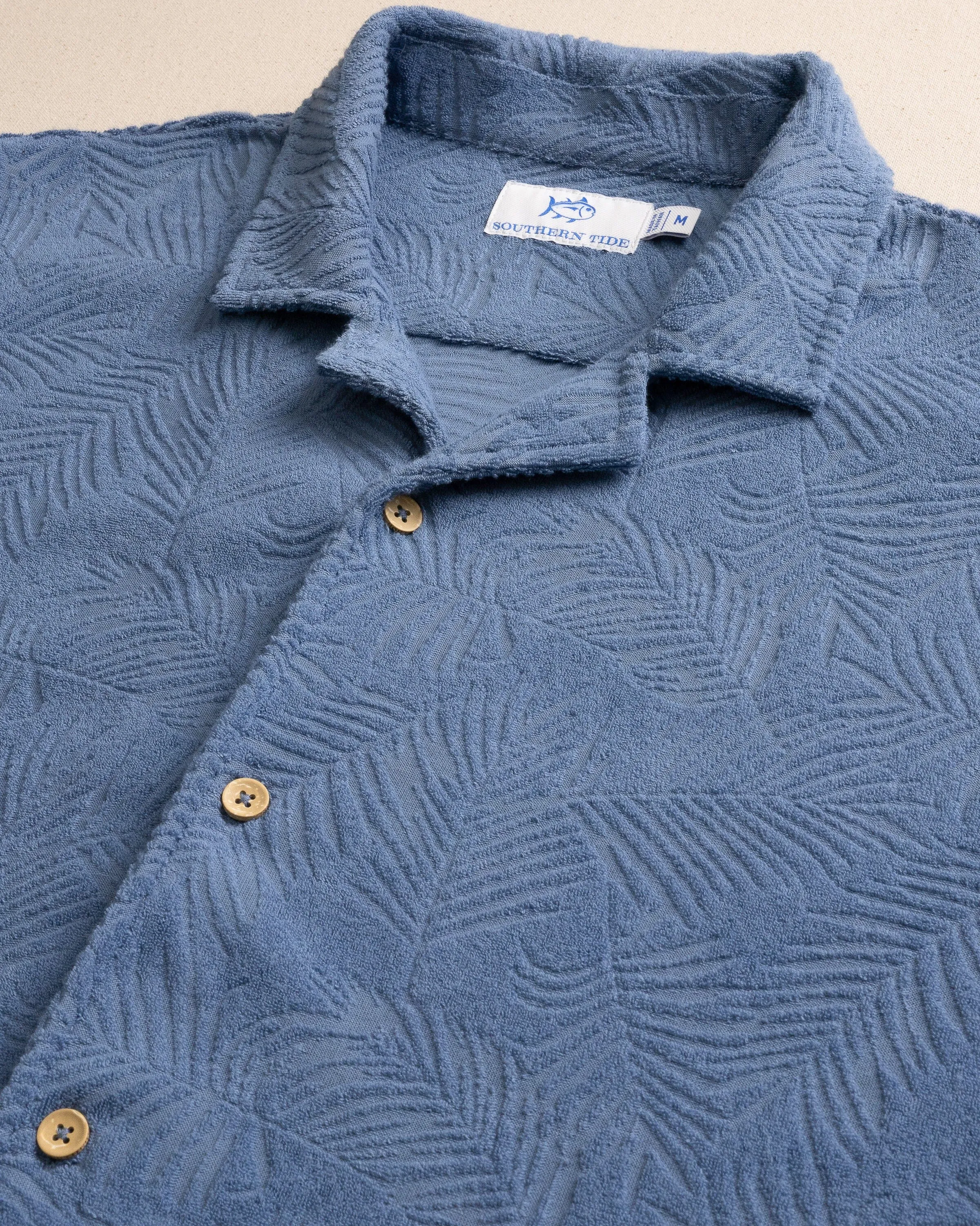 Crystal Beach Terry Short Sleeve Camp Shirt