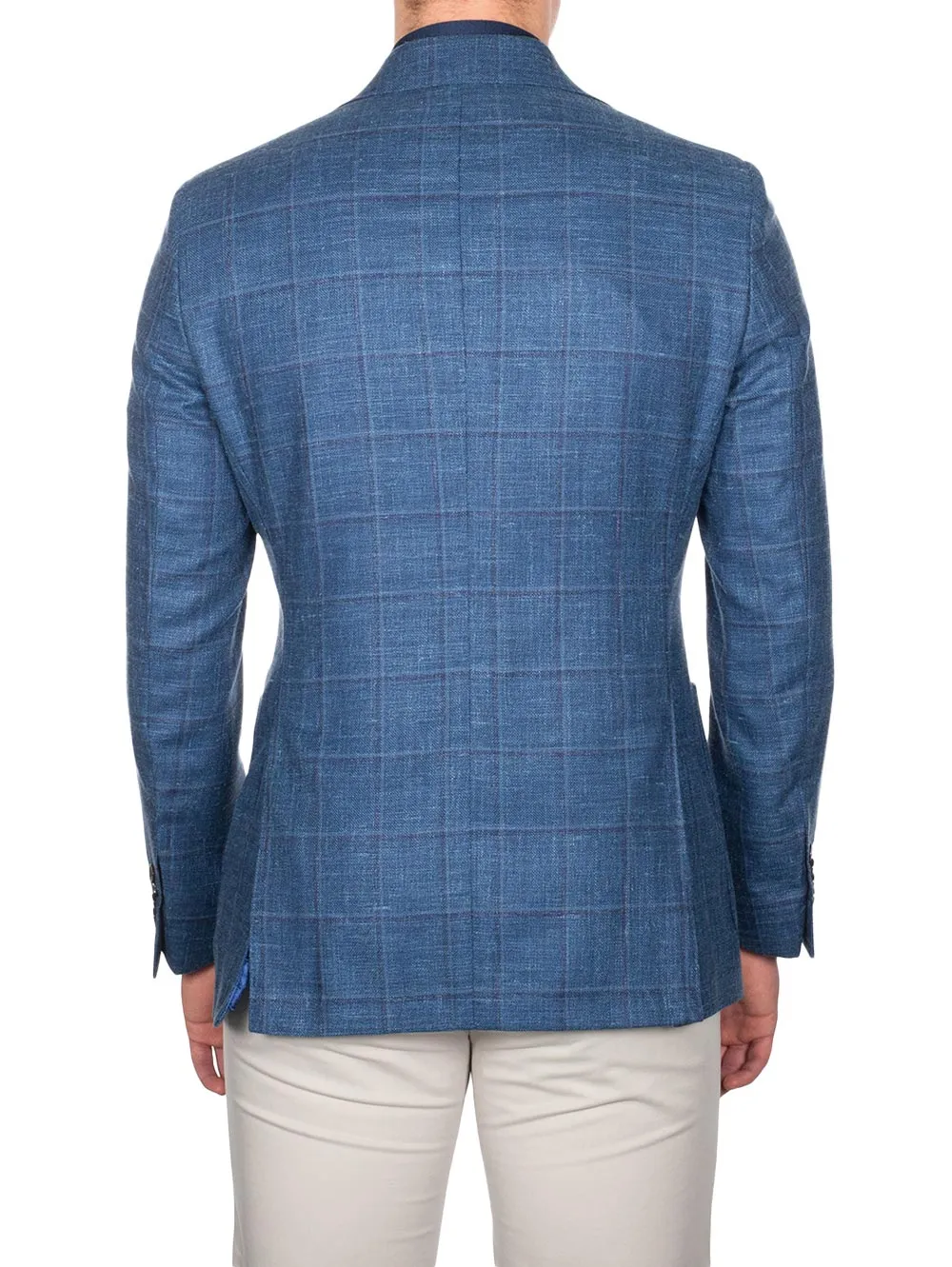 DelFino Check Jacket Blue
