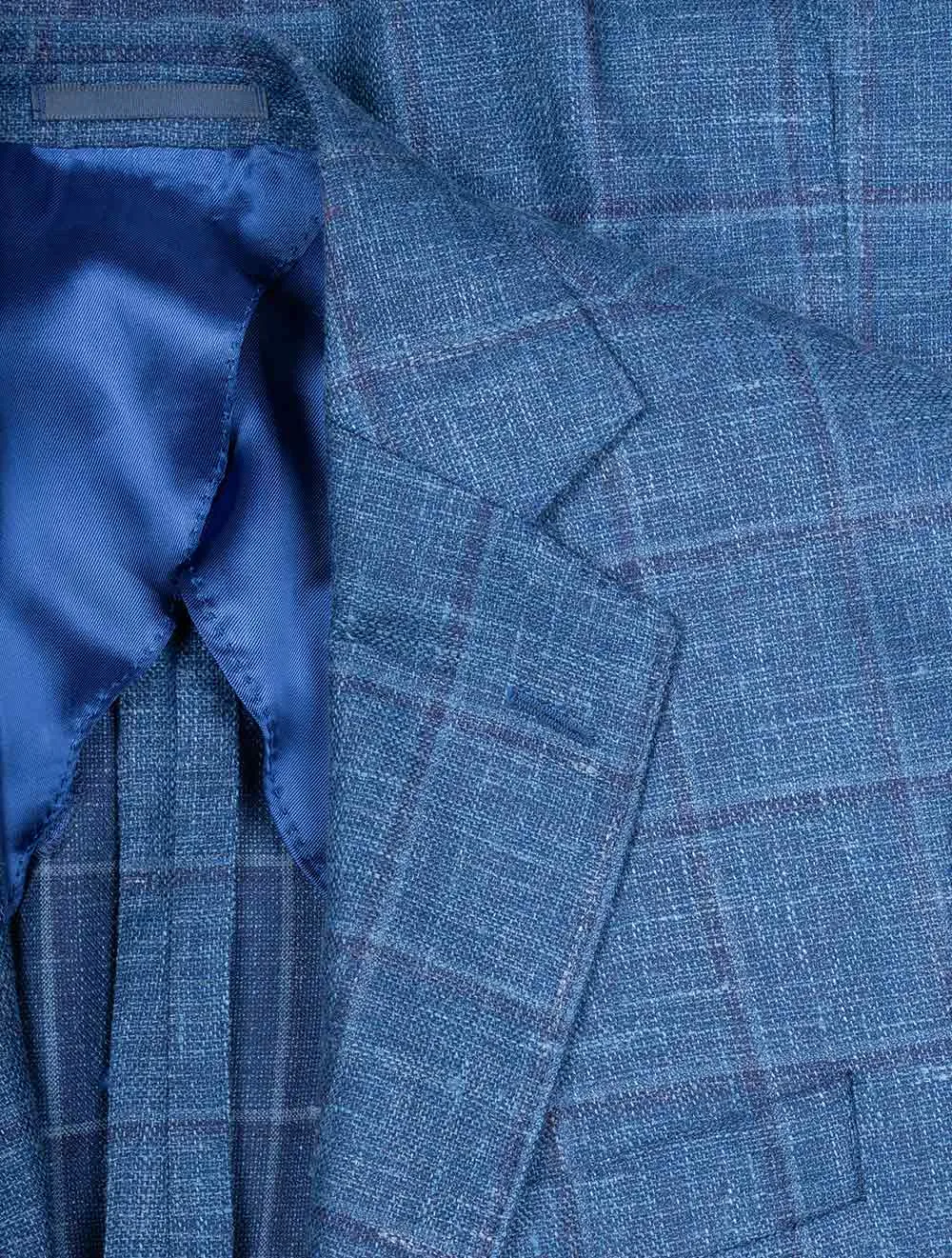 DelFino Check Jacket Blue