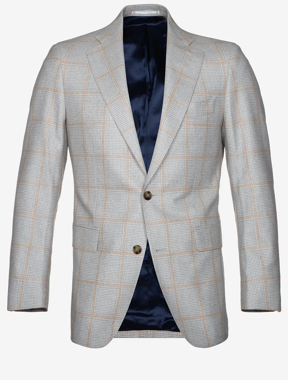 Delfino Check Jacket Light Grey