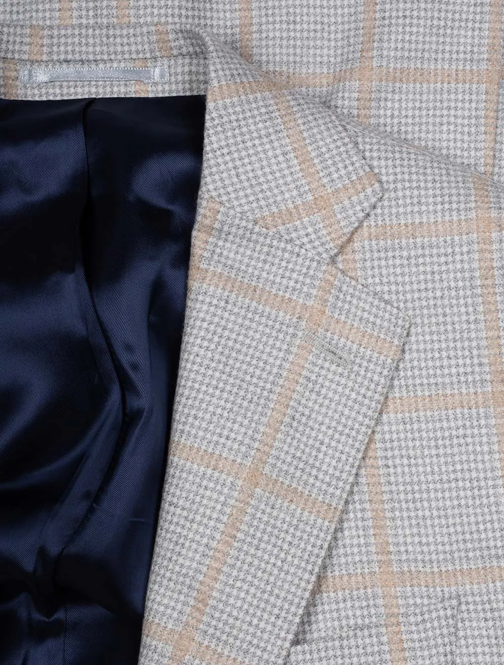 Delfino Check Jacket Light Grey