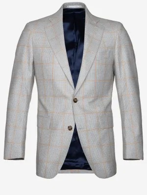 Delfino Check Jacket Light Grey