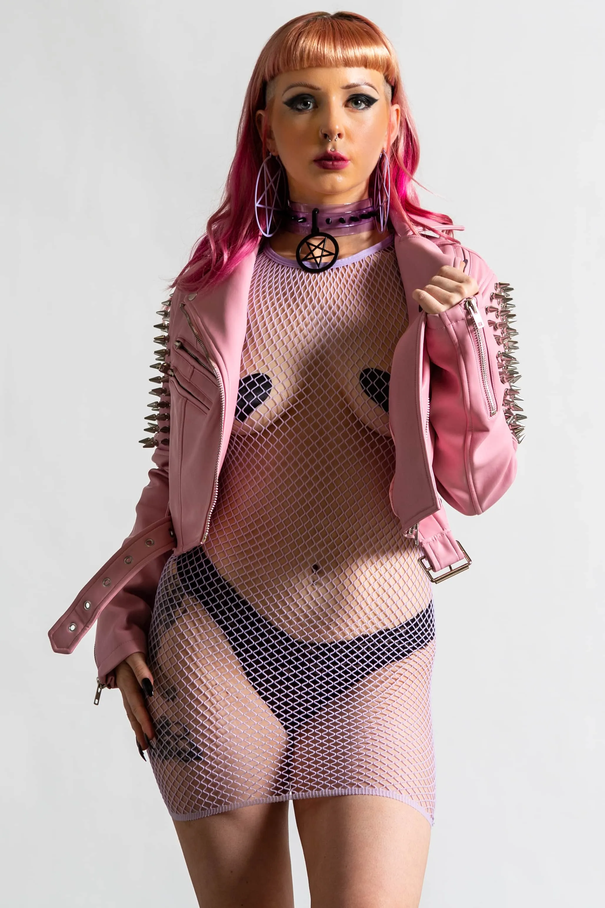 Disharmony Biker Jacket [PASTEL PINK] - Resurrect