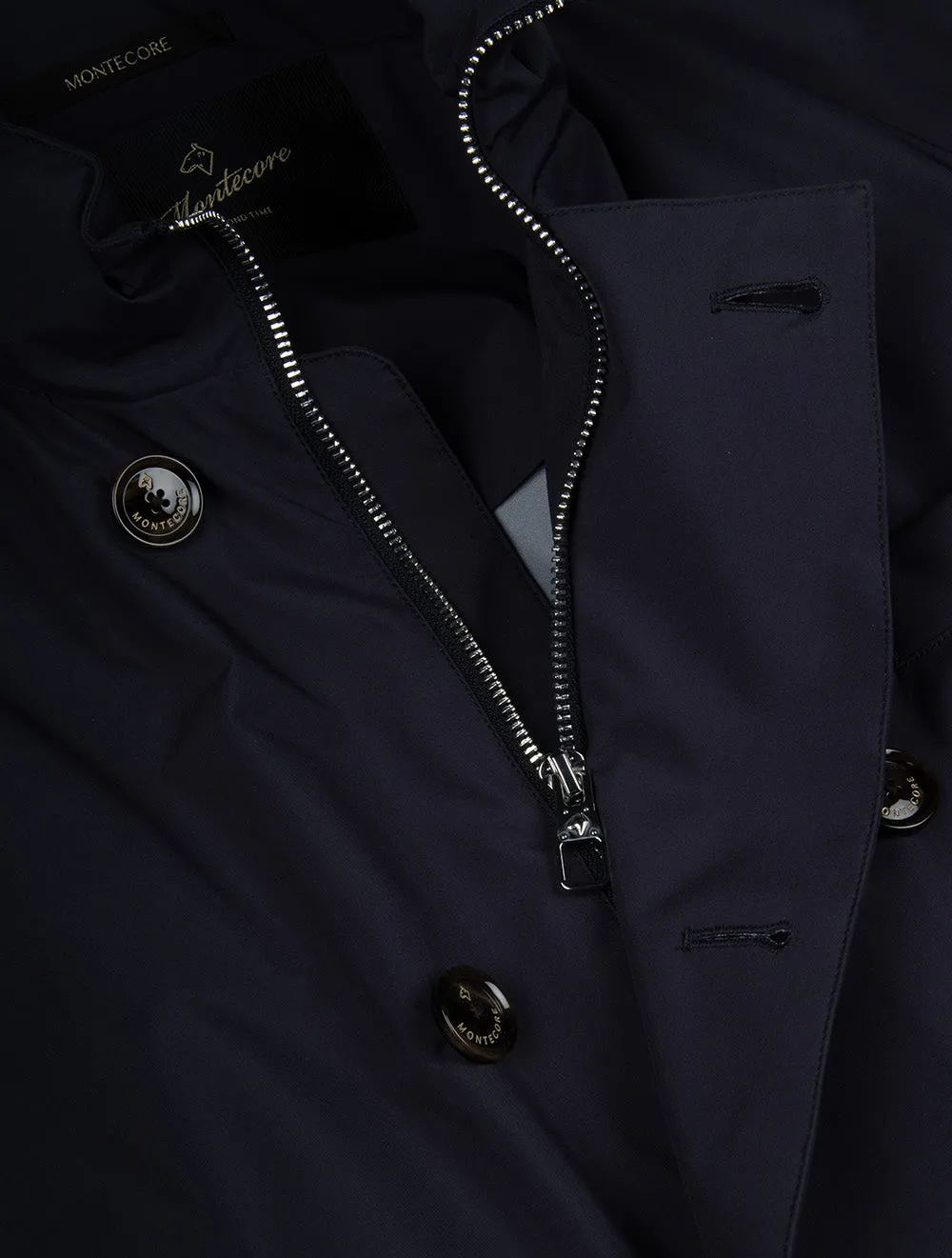 Double Breasted Light Rain Jacket Navy