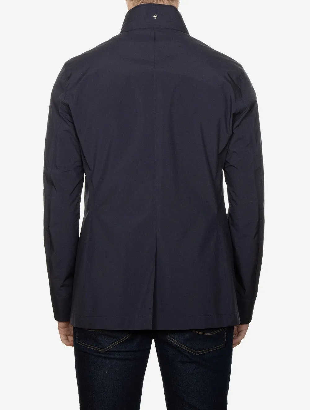 Double Breasted Light Rain Jacket Navy