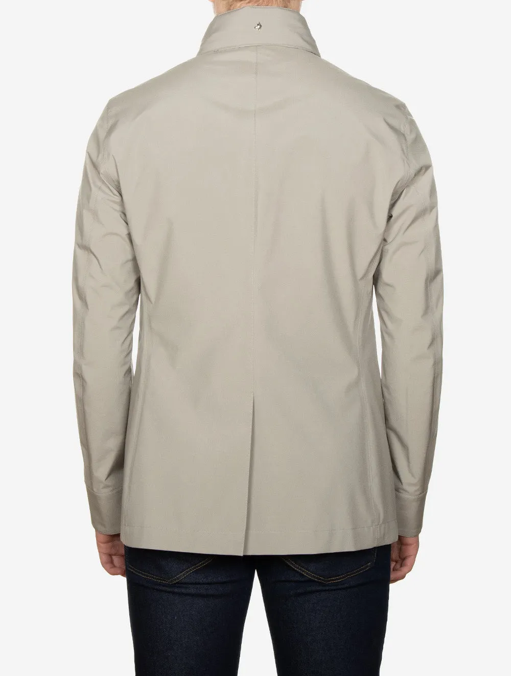 Double Breasted Light Rain Jacket Taupe