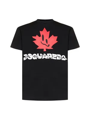 Dsquared2 Maple Leaf Logo Printed T-Shirt