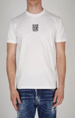 Dsquared2 QR Code Motif Printed Crewneck T-Shirt