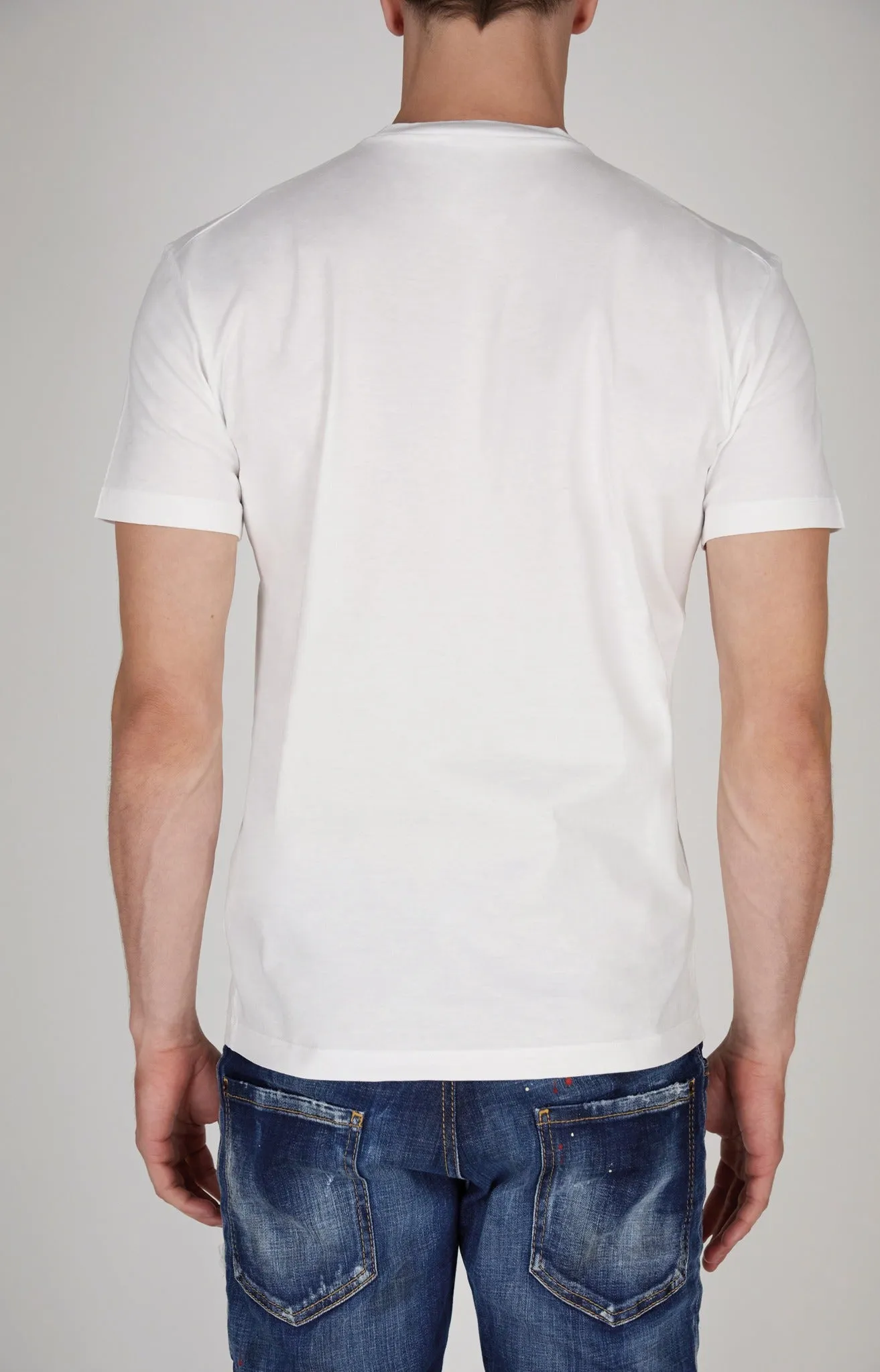 Dsquared2 QR Code Motif Printed Crewneck T-Shirt