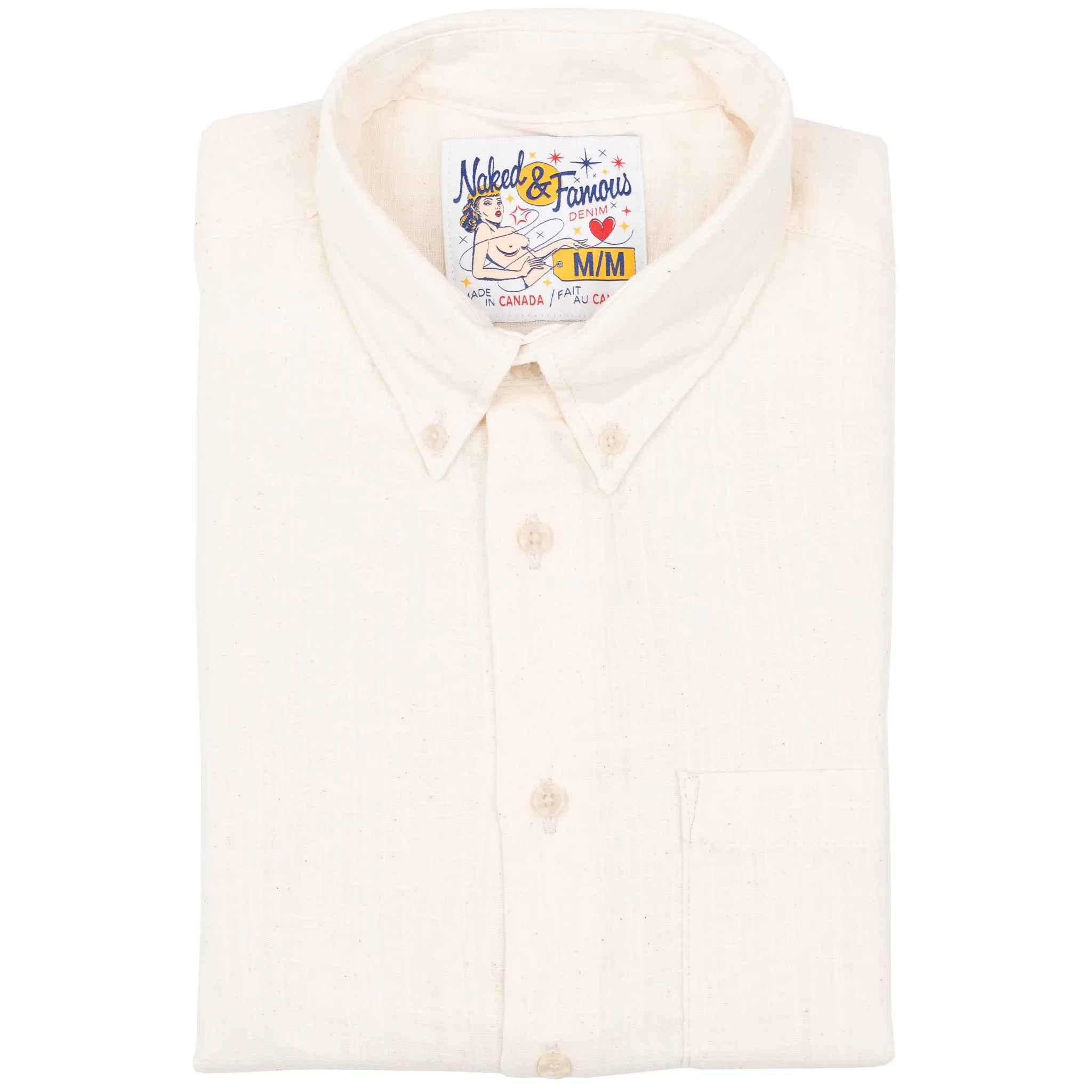 Easy Shirt - Double Weave Slub Gauze- White