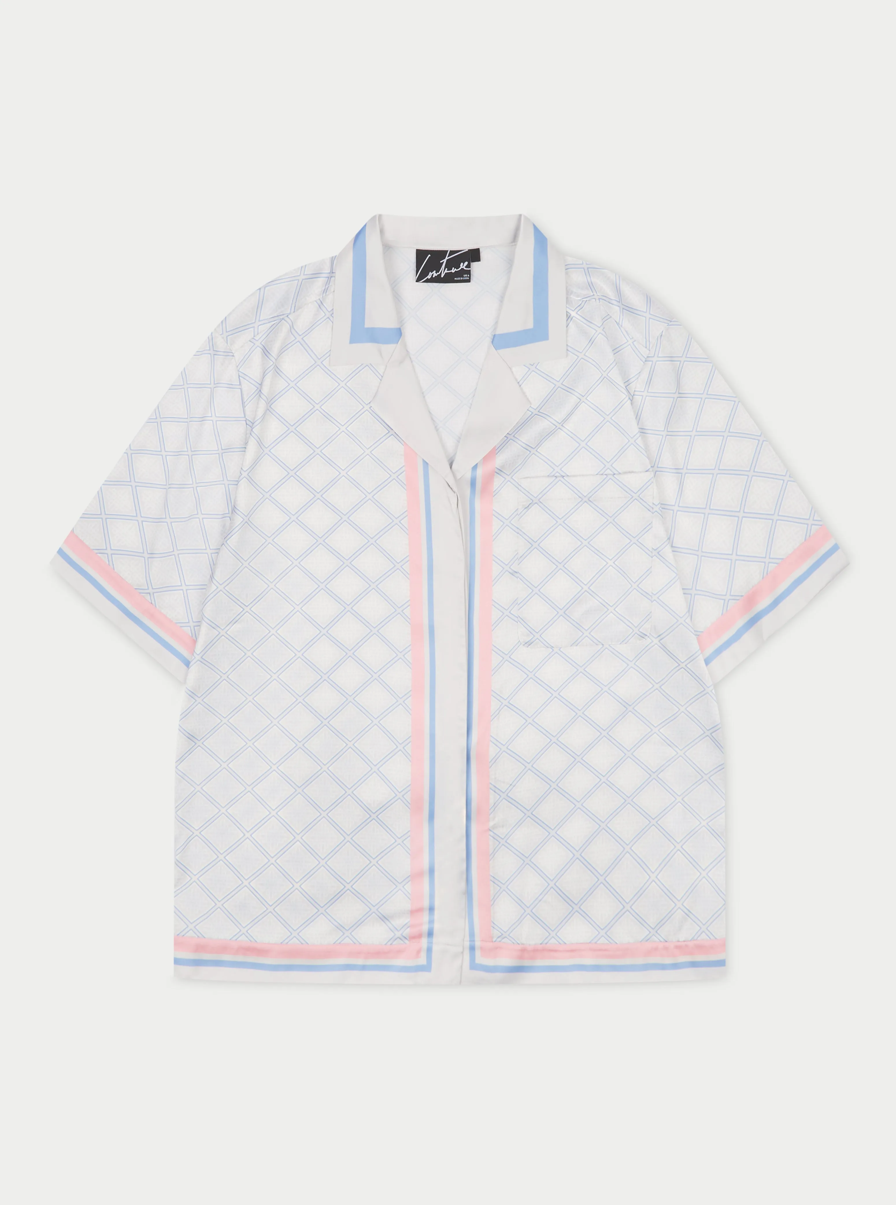 EMBLEM PRINT SHIRT - BLUE