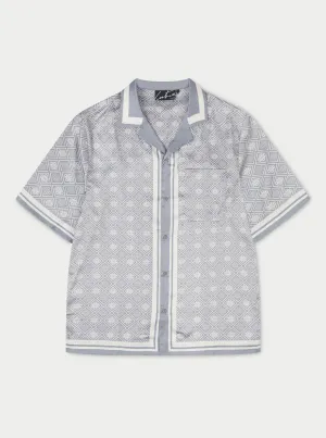 EMBLEM PRINT SHIRT - GREY