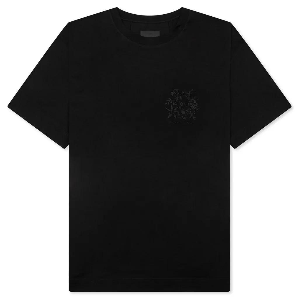 Embroidered Floral Logo Standard - Black